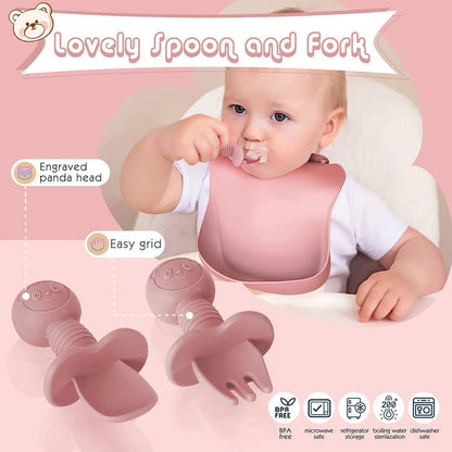 Safe & Stylish Silicone Feeding Set