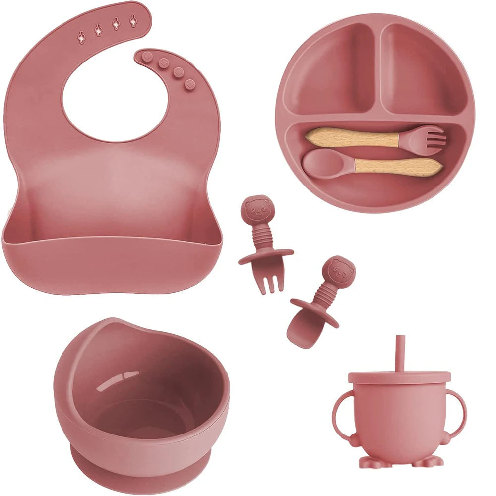 Safe & Stylish Silicone Feeding Set